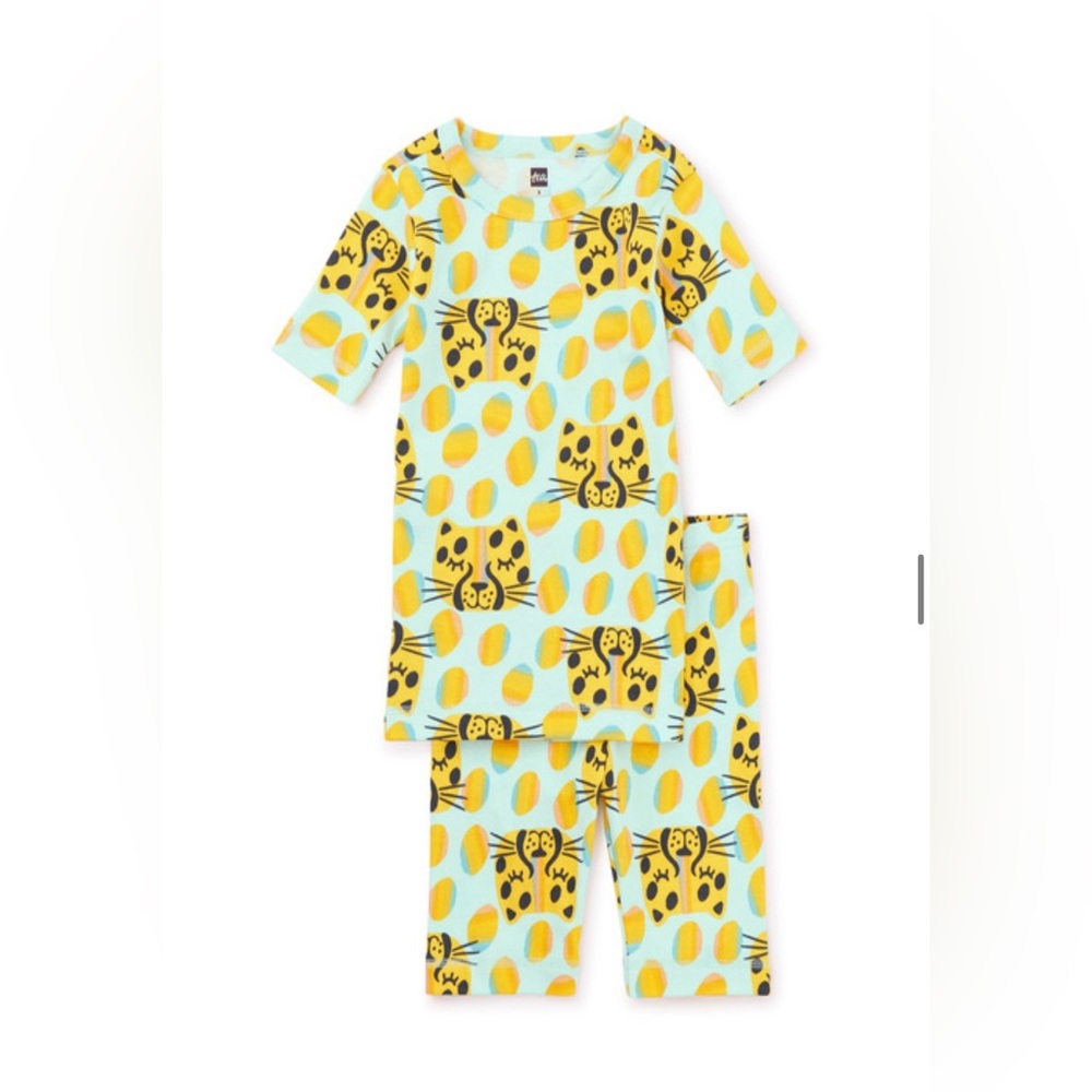 Tea Collection • Kids Pajamas with Rainbow Cheetah Print • Size 4T • NWT